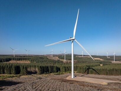 Limekilns Windfarm at Reay, near Caithness, Scotland. Courtesy of Boralex.