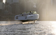 Swedish company demonstrating Candela P-12 electric shuttle on the Potomac river 