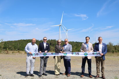 Ribbon cutting. Courtesy of Exus Renewables North America.