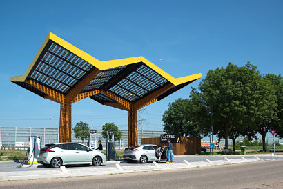 Fastned solar charging station.