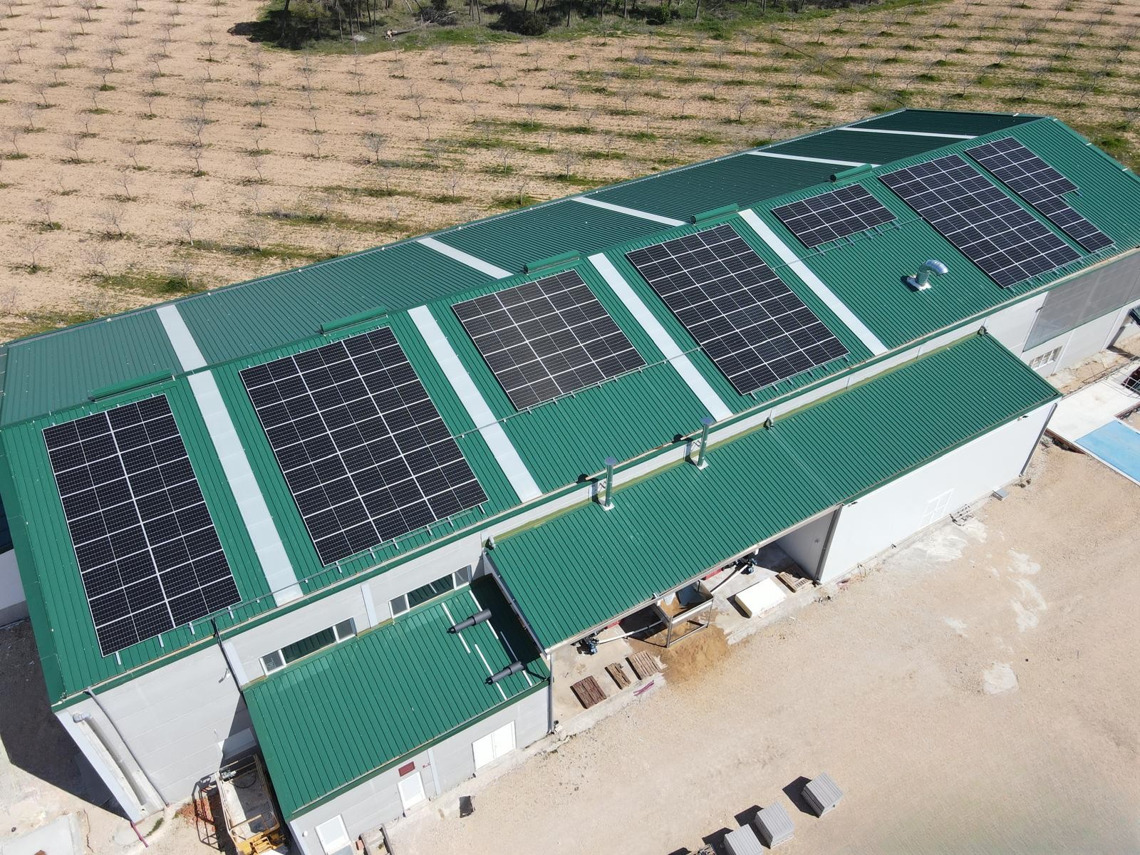 Una planta de pistachos conquense se abastece con energía solar y baterías sin conexión a la red