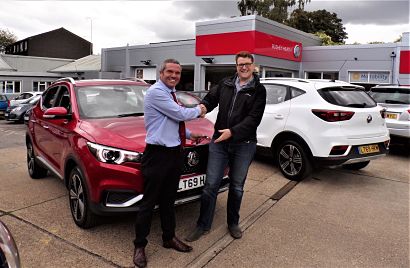 First ever fully electric MG is delivered to a customer in Hertfordshire, UK