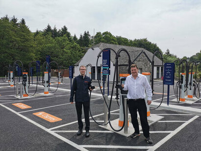 Central Devon MP welcomes largest EV charging site of its kind in the South West
