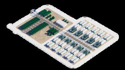 Outdoor demonstration plant, Germany. Courtesey of Quest One.