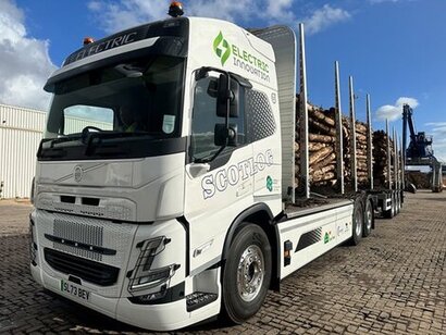 Scottish firm takes delivery of new electric timber truck 