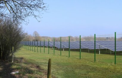 Artists impression of Barkham Solar Farm when complete. Courtesy of Wokingham Borough Council.