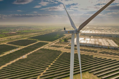 Proyecto híbrido eólico solar de Prosolia Energy ubicado en Zaragoza.