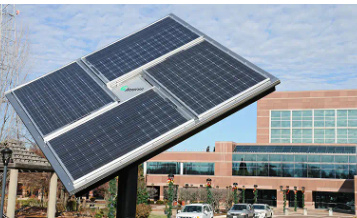 Solar panels welcome visitors and co-workers to Ameren