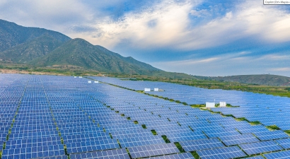 Parque solar fotovoltaico en Yuncheng, en la provincia de Shanxi, al norte de China. Septiembre de 2025. Fuente: CGTN