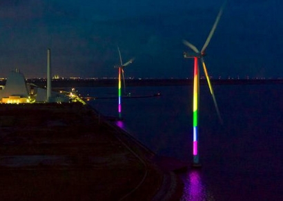 Ørsted Lights up Wind Turbines in Rainbow Colors