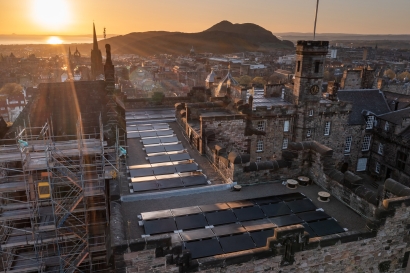 AES Solar Reachs New Heights as the Install Team for Edinburgh Castle