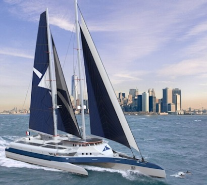 VELA Unveils Unique Sailing Cargo Trimaran Powered 100% by Wind
