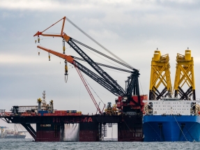 Installation of First Turbine Jacket At Neart na Gaoithe Offshore Wind Farm