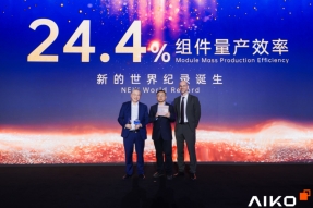 Aiko bate un nuevo récord mundial con un 24,4% de eficiencia en sus módulos solares