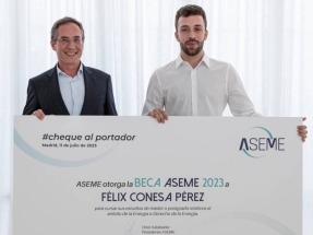 Aseme concede su beca de 10.000 euros a un graduado en Ingeniería en Tecnologías Industriales