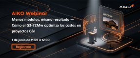 AIKO organiza un webinar sobre cómo optimizar costes en proyectos fotovoltaicos comerciales e industriales