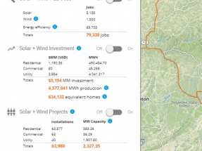 Clean Energy Map shows the progress of renewables across the US