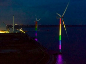 Ørsted Lights up Wind Turbines in Rainbow Colors