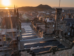 AES Solar Reachs New Heights as the Install Team for Edinburgh Castle