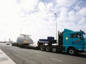 Gas Natural Fenosa Renovables inicia el transporte de los aerogeneradores a sus primeros parques eólicos de las Islas Canarias