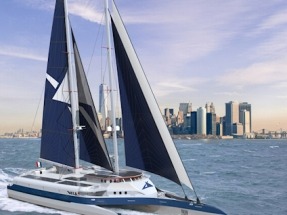 VELA Unveils Unique Sailing Cargo Trimaran Powered 100% by Wind