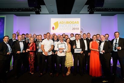 AD & Biogas Industry Awards Ceremony 2018 celebrates biogas innovation and best practice