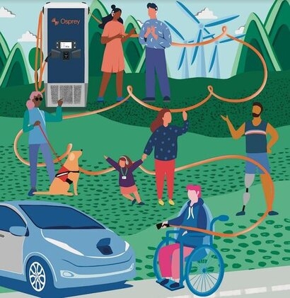 Osprey reveals new EV charger artwork celebrating National Disability History Awareness Month