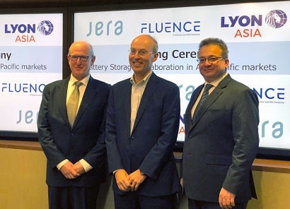 Lyon, JERA and Fluence announce collaboration agreement on battery storage in APAC