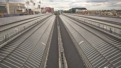 Solar panels at King’s Cross railway station reduce carbon emissions by over 40 tonnes