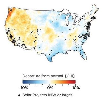 Extreme weather reduced effectiveness of US East Coast solar projects in 2014