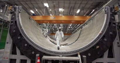 GE Renewable Energy launches second 107-metre wind turbine blade production line at its Cherbourg factory, France