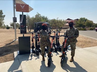 First-ever solar-powered e-scooter charging station launched at Edwards Air Force Base