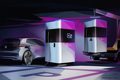 Volkswagen offers first glimpse of mobile EV charging station