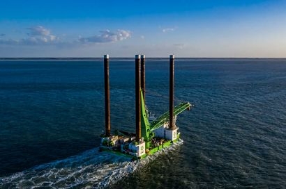 RWE and DEME Offshore install innovative foundation technology at Kaskasi offshore wind farm