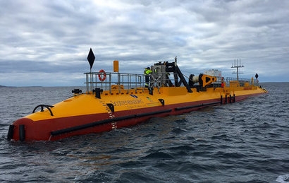 Scotrenewables Tidal Power sets new record with SR2000 2MW floating tidal turbine