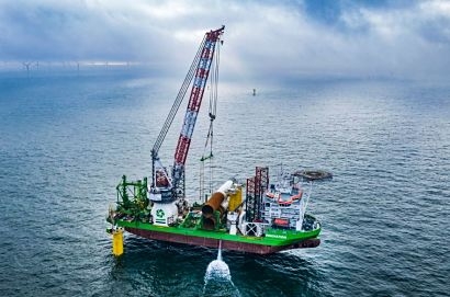 Foundation installation successfully completed at Belgium’s largest offshore wind farm