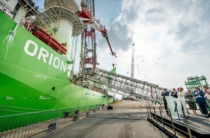 New offshore installation vessel ‘Orion’ officially joins the DEME fleet