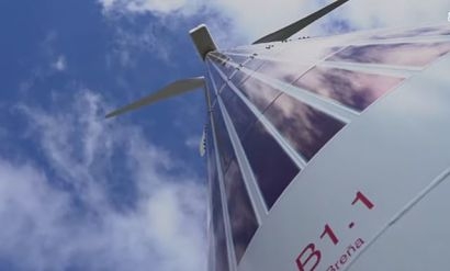 Acciona installs flexible organic photovoltaic modules in a wind turbine tower