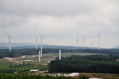 Wales largest onshore wind farm generates power for the first time