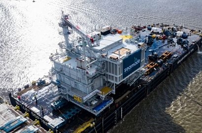 First of SeaMade’s two offshore substations sets sail to the Belgian North Sea