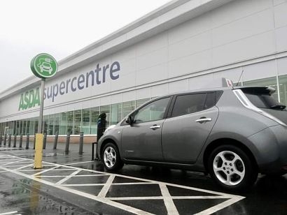 EV charge points at UK supermarkets double in two years