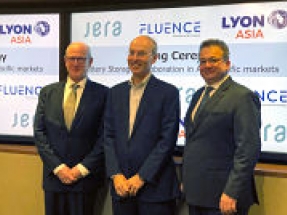 Lyon, JERA and Fluence announce collaboration agreement on battery storage in APAC