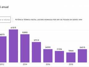 Cataluña instala en 2020 una cifra record de biomasa térmica: 66 megavatios