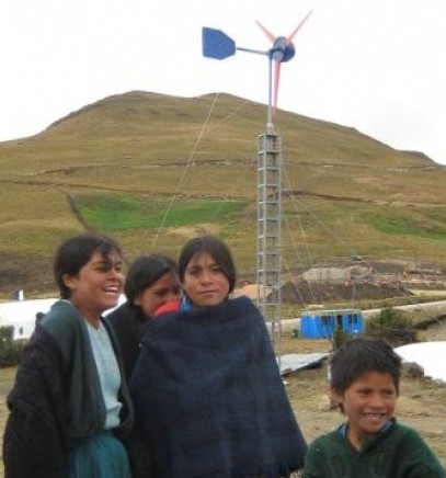 Small wind technology providing electricity for rural Peruvians