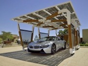 Diseñan una cochera fotovoltaica para un modelo híbrido de BMW
