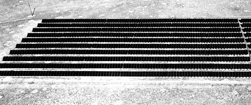 Solar array in Millard County, Utah, similar to type contemplated for the Gigasite (Zeo Energy)