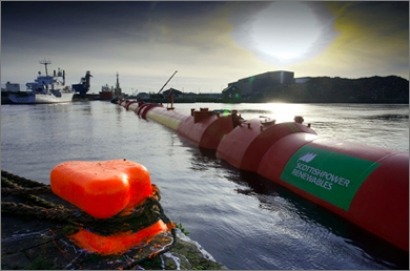 Power companies charmed by the Pelamis “sea snake”