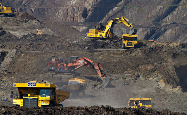 Trucks at a mine site