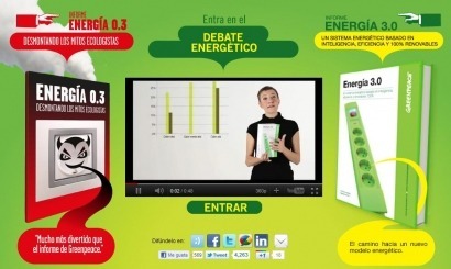 Greenpeace invita hoy a los partidos a debatir sobre energía