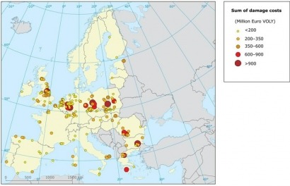 Industrial air pollution cost region over €100 billion in 2009, says EEA